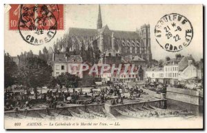 Old Postcard Amiens The Cathedral and the Power on & # 39eau