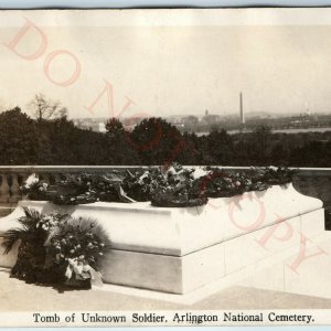 c1920s Arlington, VA Cemetery Tomb Unknown Soldier RPPC Photo PC Washington A45