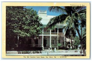 c1940's The Old Caroline Lowe Home House Key West Florida FL Vintage Postcard