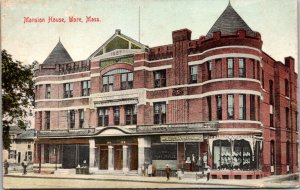 Postcard Mansion House in Ware, Massachusetts