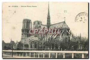 Old Postcard Paris Apse Notre Dame