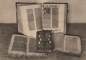 Medieval Book In Pamatnik Narodniho Pisemnictvi Czech Republic Postcard