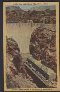 Nevada Boulder Dam and Arizona Wing of Powerhouse ~ Linen