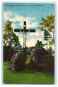 Palenville New York NY, St. Joseph Cross In The Catskill Mountains Postcard 