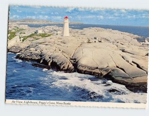 Postcard Air View, Lighthouse, Peggy's Cove, Canada