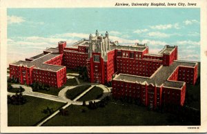 Vtg 1950s University Hospital Aerial View Iowa City Iowa IA Postcard