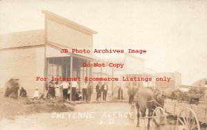 SD, Cheyenne Agency, South Dakota, RPPC, Post Office, General Store, Photo