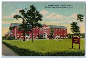 1954 Hostess House Hadnot Point Marine Base Camp Lejeune NC Vintage Postcard