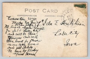 1909  Evanston  Wyoming   Cows in Pasture   Postcard