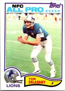 1982 Topps Football Card Tom Skladany All Pro Detroit Lions sk8930