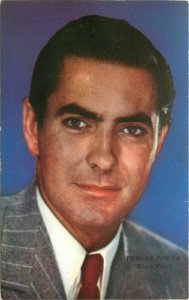 Candid Color 1940s Movie Star Actor Postcard Tyrone Power 6111