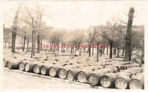 France, Wine Barrels, WWI, RPPC
