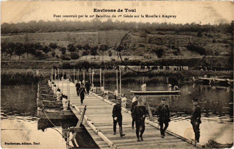 CPA Militaire Toul - Pont construit par le 20e Bataillon (90476)