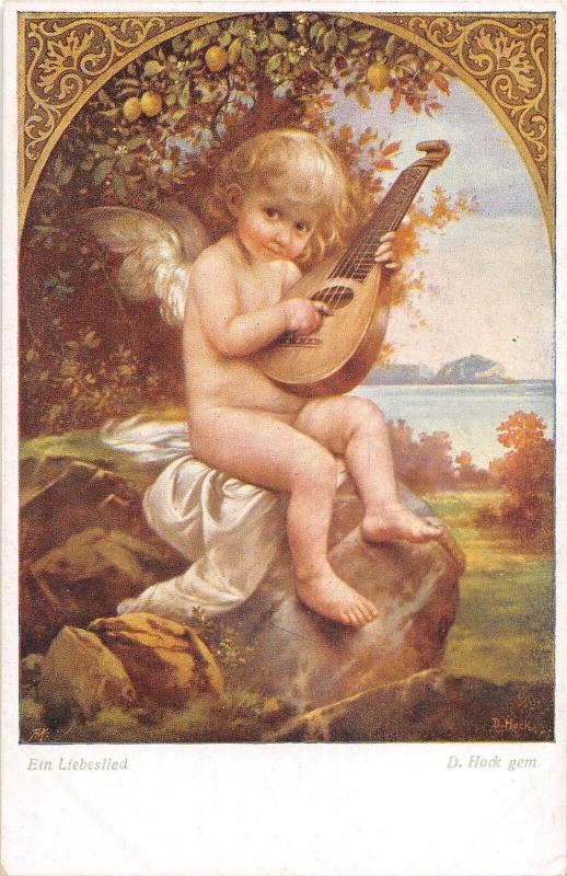 us67 ein liebeslied angel playin the guitar mandolind hock gem wiener kunst 1558