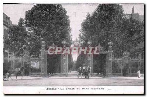 Postcard Old Grid Paris Parc Monceau