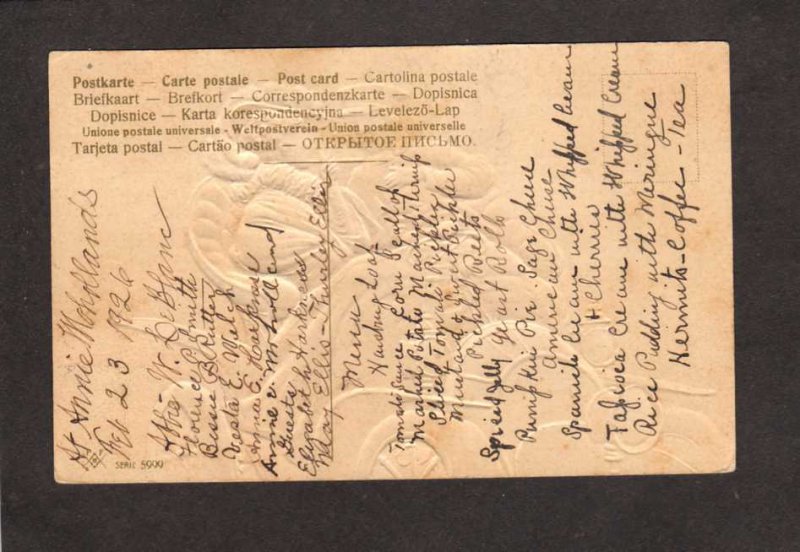 Lovers Lovely Lady & Man in Car Vintage 1926 Postcard