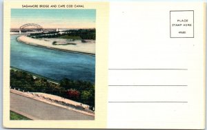 Postcard - Sagamore Bridge and Cape Cod Canal - Bourne, Massachusetts