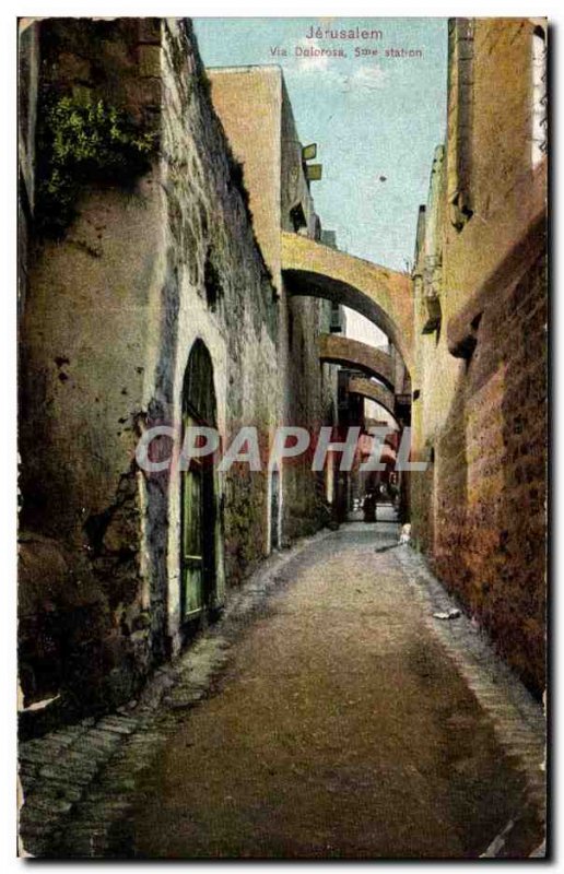 Israel - Jerusalem - Via Dolcrois - 5th Staton - Old Postcard