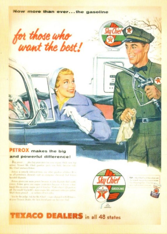 Advertising Texaco Sky Chief Gasoline