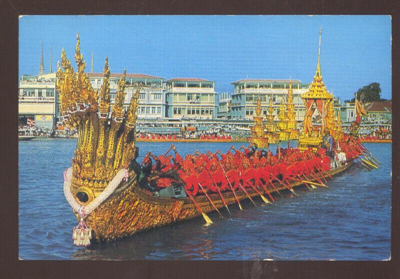 BANGKOK THAILAND THE NAKARAI BARGE BOAT VINTAGE POSTCARD