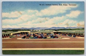 Oak Ridge Tennessee~Jackson Square~165 Businesses~Vintage Linen Postcard