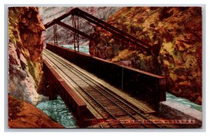 Hanging Bridge Royal Gorge Colorado CO UNP DB Postcard W22