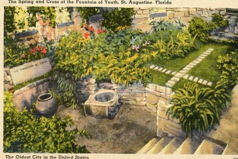 FL - St. Augustine, The Spring and Cross at the Fountain of Youth