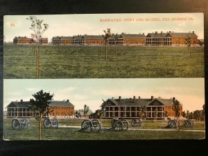 Vintage Postcard 1907-1915 Barracks Fort Des Moines Des Moines Iowa (IA)