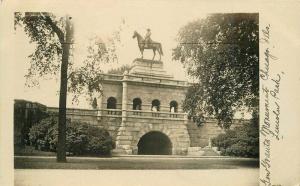 Chicago Illinois Lincoln Park 1908 General Grant Monument RPPC Postcard 5068