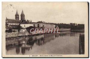 Old Postcard Prison Melun Notre Dame and central house