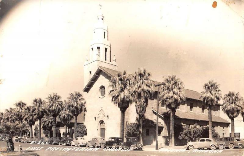 Phoenix Arizona First Presbyterian Church Real Photo Antique Postcard K29995