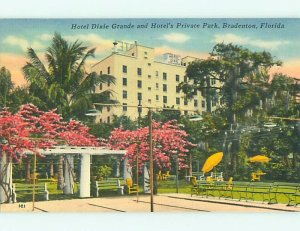 Unused Linen DIXIE GRANDE HOTEL Bradenton Florida FL u8188
