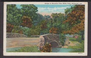 Indiana Richmond  Bridge in Beautiful Glen Miller Park - Linen