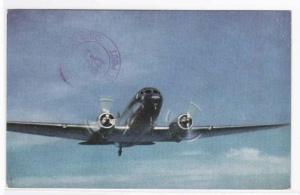 United Airlines Mainliner Plane Aircraft 1944 postcard