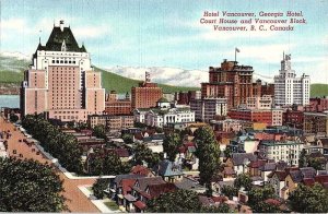 Postcard HOTEL SCENE Vancouver British Columbia BC AI8846