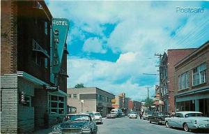 Canada, Quebec, Coaticook, Chil Street, 1950s Cars, UNIC No. 11749-B