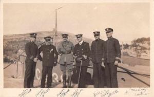 Austria Allied Naval Officers Military Real Photo Antique Postcard J62961