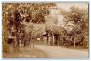 c1910's Buck Gates View Sherwood Nottinghamshire England RPPC Photo Postcard