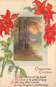 Wolf Publishing, Ellen Clapsaddle Christmas 1923 postal marking on front