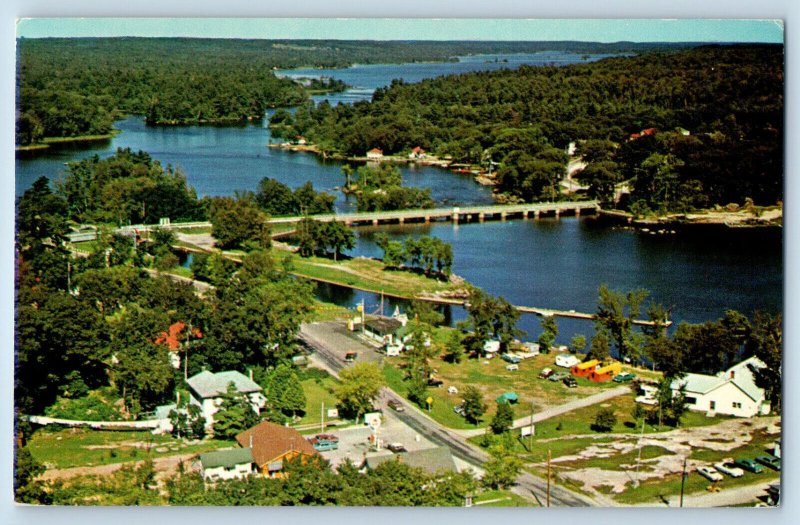 Peterborough Ontario Canada Postcard Bird's Eye View of Buckhorn c1950's