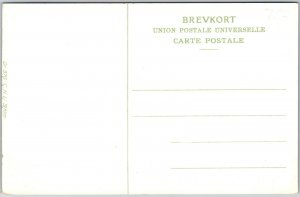 Stockholm National Museum Sweden Lake Buildings Grounds Postcard