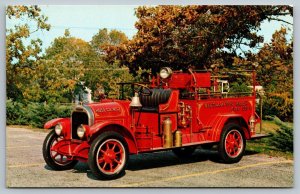 Fire Truck Engine - Fireman Postcard - Long Island - New York  Westhampton Beach