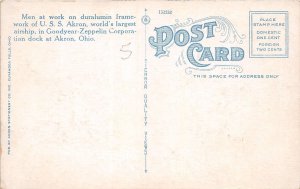 J56/ Akron Ohio Postcard c1910 U.S.S. Akron Blimp Zeppelin Construction 146