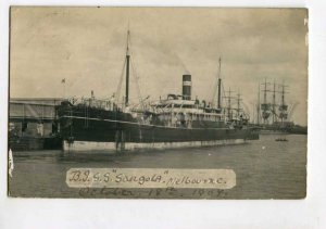 400985 AUSTRALIA Melbourn ship SANGOLA 1907 year photo RPPC