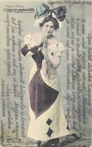 Pecsy Paula 1904 actress costume dress head ornament hat