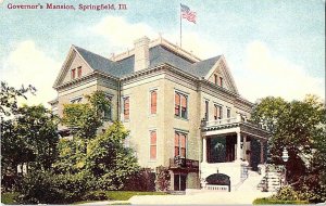 Governor's Mansion Springfield Illinois Vintage Postcard Standard View Card