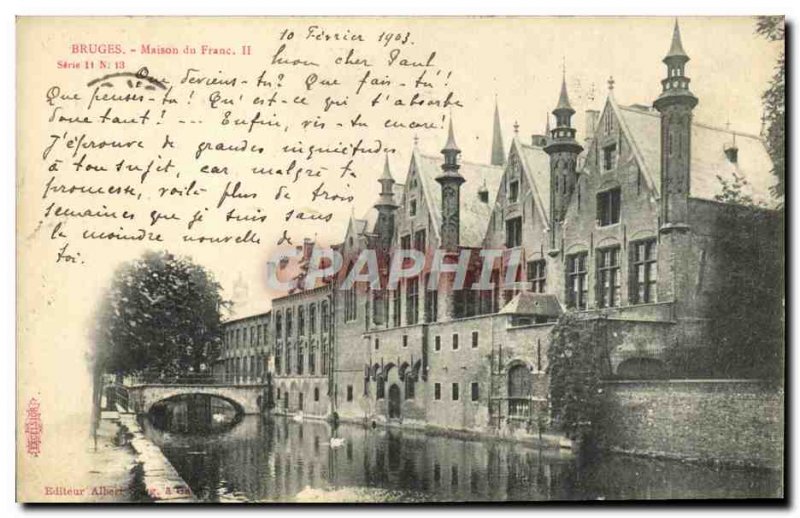 Old Postcard Bruges House of France