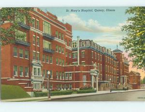 Unused Pre-1980 HOSPITAL SCENE Quincy Illinois IL J9250