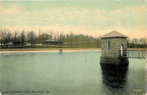 Harrisburg PA Stone Intake Tower in Reservoir Park~Pavilion, Home on Hill~c1910