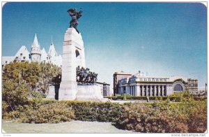 War Memorial,  Chateau Laurier,  and Union Station at Ottawa,  Ontario,  Cana...